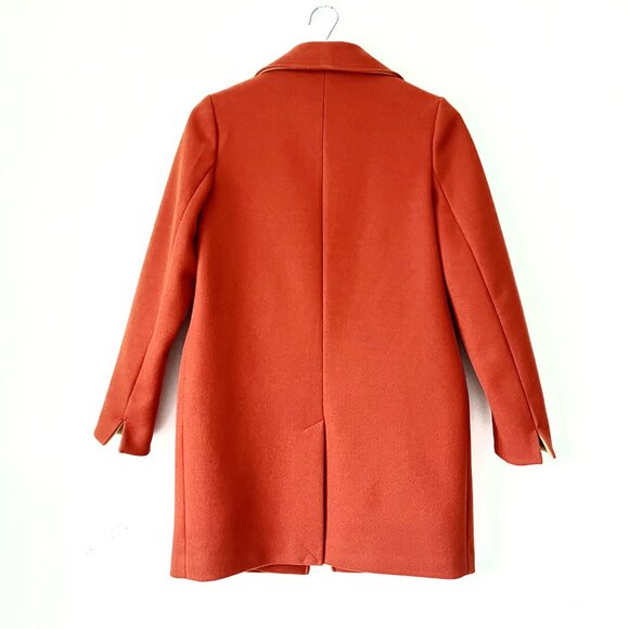 NEW! ETAM Paris manteau de petit ami in Rust Orange colour- Size S - Picture 7 of 16